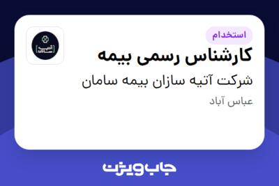 استخدام کارشناس رسمی بیمه در شرکت آتیه سازان بیمه سامان
