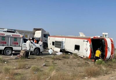 جزئیات واژگونی اتوبوس زائران کربلا در محور قروه | 4 زائر جان خود را از دست دادند