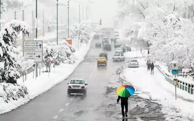 بارش برف در جاده‌های ۶ استان