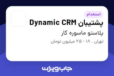 استخدام پشتیبان Dynamic CRM در پلاستو ماسوره کار