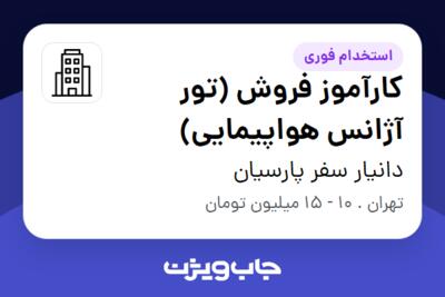 استخدام کارآموز فروش (تور آژانس هواپیمایی) - خانم در دانیار سفر پارسیان