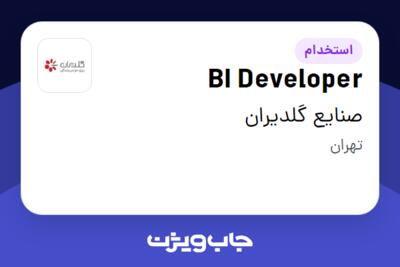 استخدام BI Developer در صنایع گلدیران