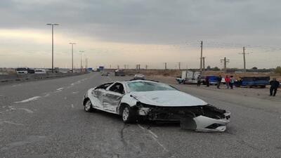 حادثه رانندگی در آزادراه قزوین - زنجان با  چهار مصدوم