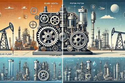 10 کاربرد اصلی پمپ دنده ای و پمپ پیستونی در صنایع مختلف