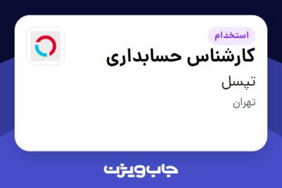 استخدام کارشناس حسابداری - آقا در تپسل