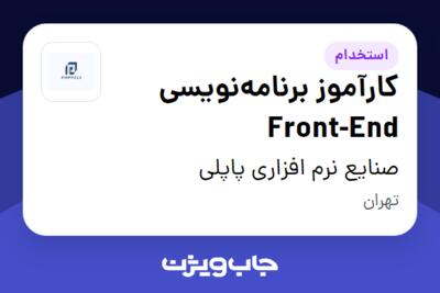 استخدام کارآموز برنامه‌نویسی Front-End در صنایع نرم افزاری پاپلی