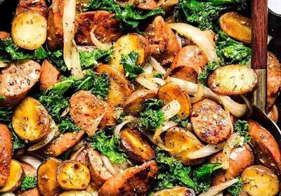 طرز تهیه خوراک سوسیس و سبزیجات؛ سریع و متفاوت +  اطلاعات تغذیه ای