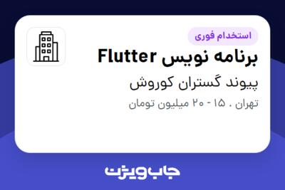 استخدام برنامه نویس Flutter در پیوند گستران کوروش