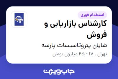 استخدام کارشناس بازاریابی و فروش - خانم در شایان پتروتاسیسات پارسه