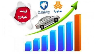 قیمت روز خودروهای داخلی/ تخت‌گاز در جاده گرانی