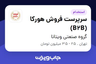 استخدام سرپرست فروش هورکا (B2B) در گروه صنعتی ویتانا