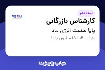 استخدام کارشناس بازرگانی در پایا صنعت انرژی ماد