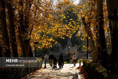 تصاویر: جلوه‌های پاییزی در سعدآباد تهران