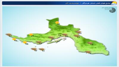 پیش بینی بارش باران در برخی از نقاط غربی و مناطق دریایی  هرمزگان