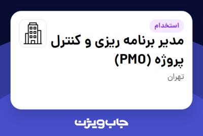 استخدام مدیر برنامه ریزی و کنترل پروژه (PMO) در سازمانی فعال در حوزه نفت، گاز و پتروشیمی