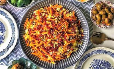 طرز تهیه هویج پلو با مرغ + نکات و فوت و فن