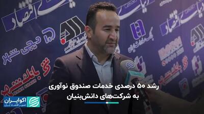 رشد ۵۰ درصدی خدمات صندوق نوآوری به شرکت‌های دانش‌بنیان