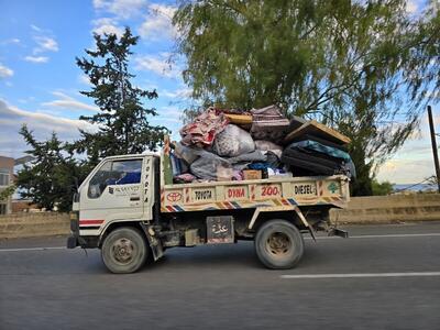 ساکنان لبنان در راه بازگشت به خانه‌هایشان/ عکس