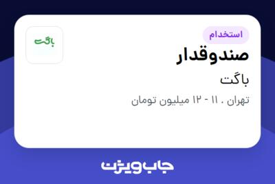 استخدام صندوقدار - خانم در باگت