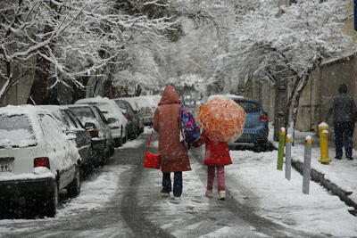 بارش برف و باران در تهران و ۲۱ استان دیگر