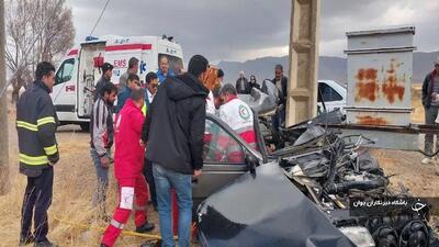 وقوع حادثه رانندگی در جاده گندمان به حسین آباد با ۴ مصدوم