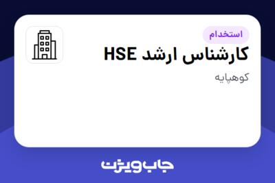 استخدام کارشناس ارشد HSE در سازمانی فعال در حوزه خدمات مهندسی و تخصصی