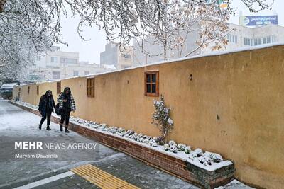 بارش برف در بجنورد آغاز شده است