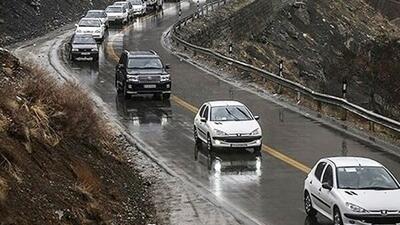 بارش برف و باران در جاده‌های گیلان، مازندران و اردبیل