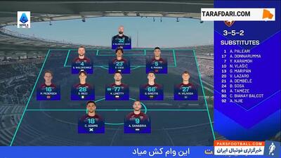 خلاصه بازی تورینو 0-1 ناپولی (سری آ - 25-2024) - پارس فوتبال