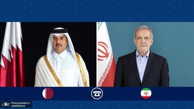 گفت‌وگوی تلفنی امیر قطر با رئیس‌جمهور/ پزشکیان: ‌شیوع تروریسم در منطقه به نفع هیچ کشوری نیست و همه باید برای مقابله با این پدیده شوم مشارکت کنند