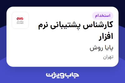 استخدام کارشناس پشتیبانی نرم افزار - آقا در پایا روش