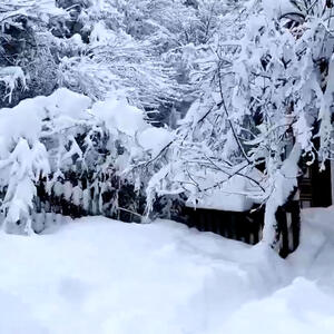 زیبایی زمستان و خانه‌ای گرم و ساده