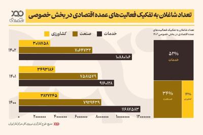 نگاهی به توزیع شاغلان در بخش خصوصی