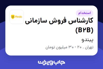 استخدام کارشناس فروش سازمانی (B2B) - خانم در پیندو