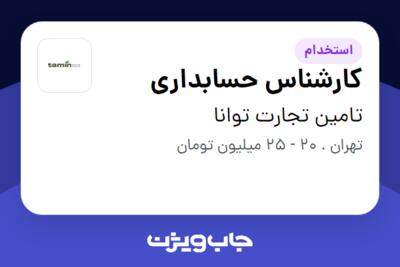 استخدام کارشناس حسابداری در تامین تجارت توانا