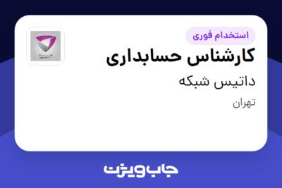 استخدام کارشناس حسابداری - خانم در داتیس شبکه