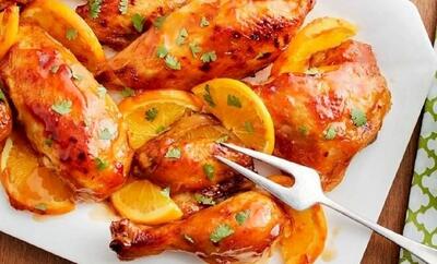 طرز تهیه خوراک مرغ پرتقالی با طعمی خاص و استثنایی