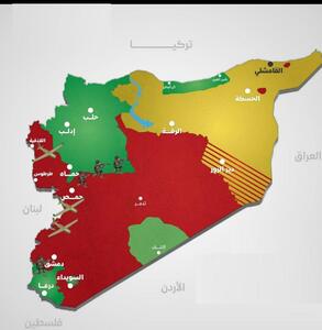 آخرین وضعیت میدانی طرف‌های  درگیر در سوریه