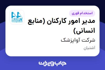 استخدام مدیر امور کارکنان (منابع انسانی) در شرکت آواپزشک