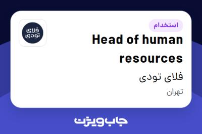 استخدام Head of human resources در فلای تودی