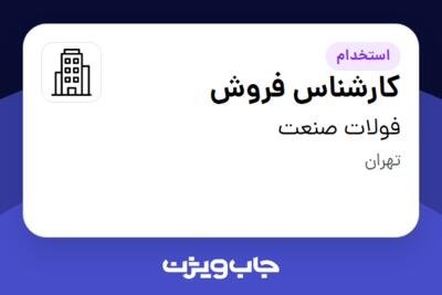 استخدام کارشناس فروش - خانم در فولات صنعت