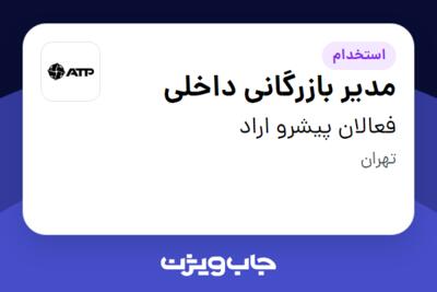 استخدام مدیر بازرگانی داخلی - آقا در فعالان پیشرو اراد