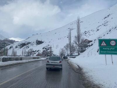 برف و باران و مه در محورهای ۱۴ استان