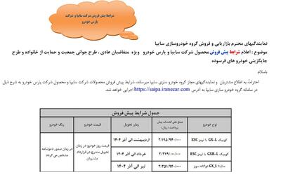 ثبت‌نام فروش جدید ۲ خودرو از یک‌شنبه ۲۵ آذر ۱۴۰۳ + جدول قیمت