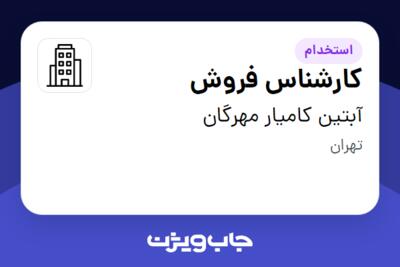 استخدام کارشناس فروش - خانم در آبتین کامیار مهرگان