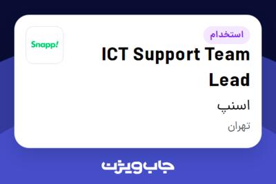 استخدام ICT Support Team Lead در اسنپ