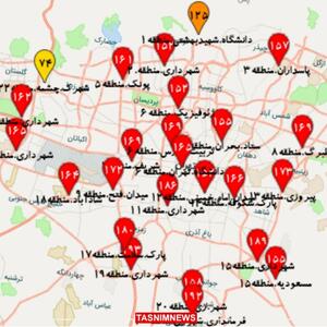 وضعیت هوای تهران همچنان قرمز