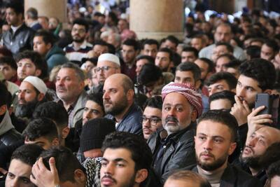 نماز جمعه در مسجد اموی دمشق با خطبه نخست وزیر دوره انتقالی تحریر الشام! + تصاویر