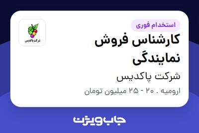 استخدام کارشناس فروش نمایندگی - آقا در شرکت پاکدیس