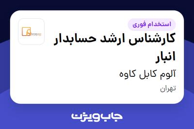 استخدام کارشناس ارشد حسابدار انبار در آلوم کابل کاوه